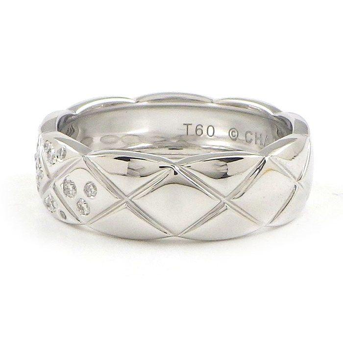 CHANEL Coco Crush Medium Ring with Diamonds in 18K White Gold