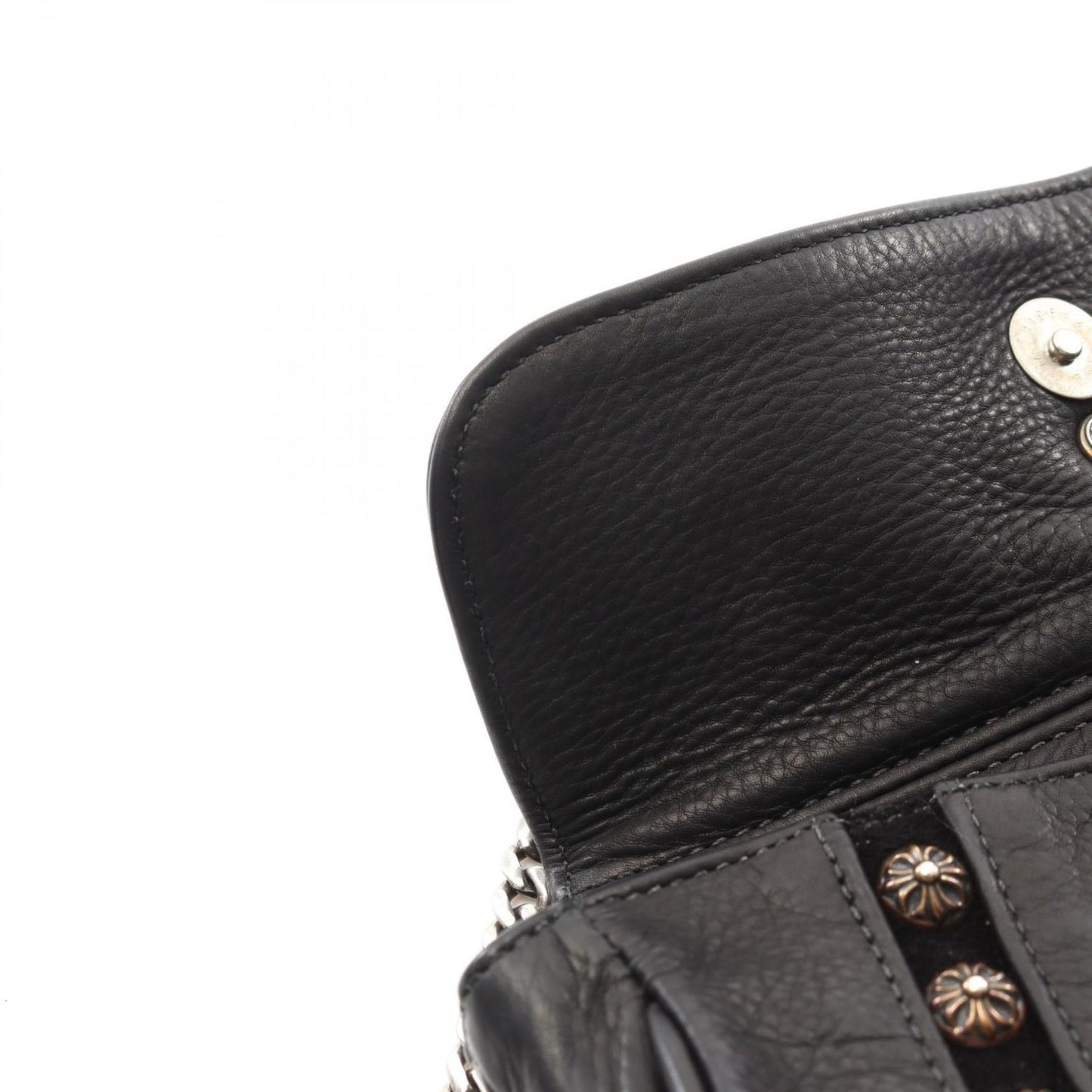 Chrome Hearts Large Dagger Crossball Leather Shoulder Bag