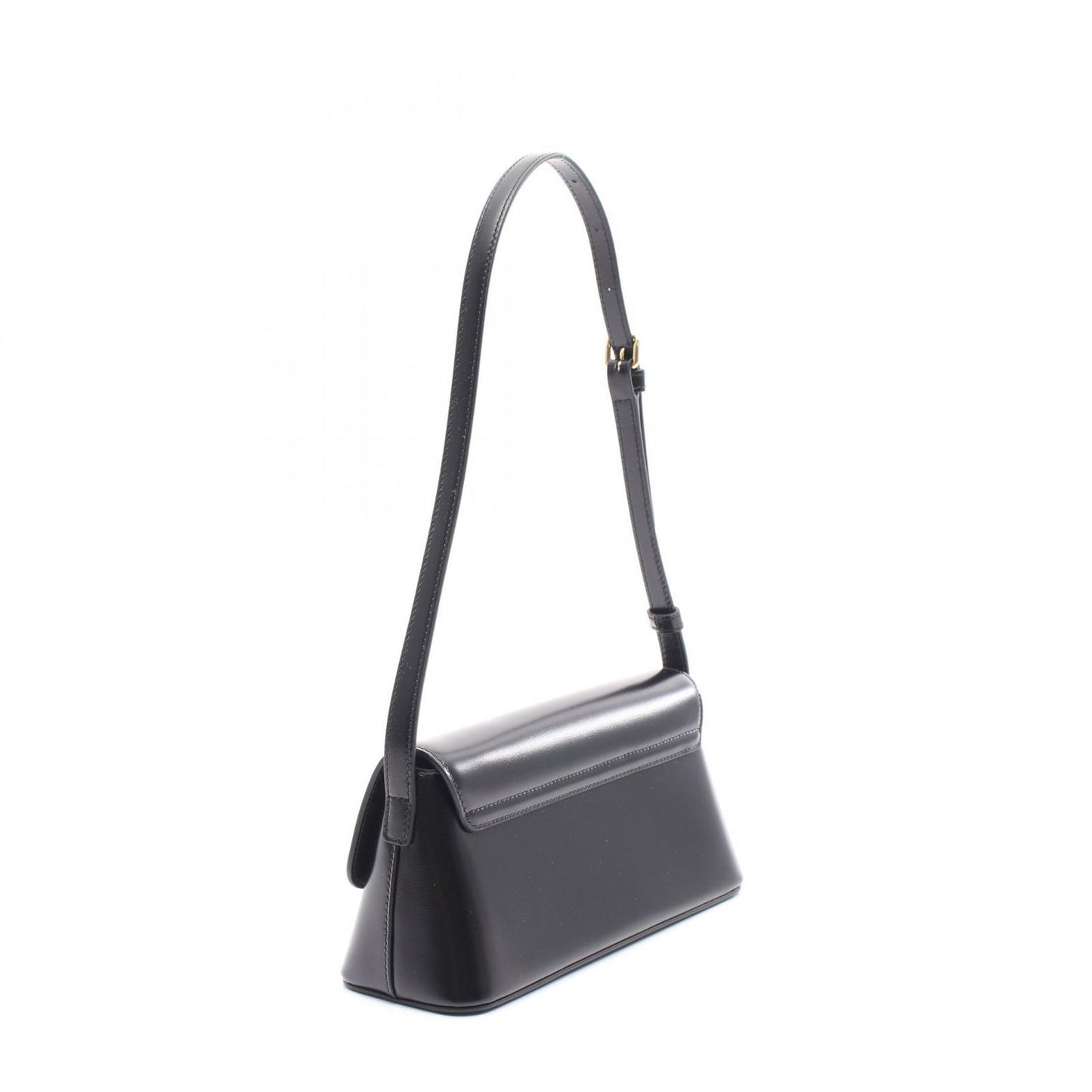 CELINE Triomphe Black Leather Shoulder Bag - New Arrival