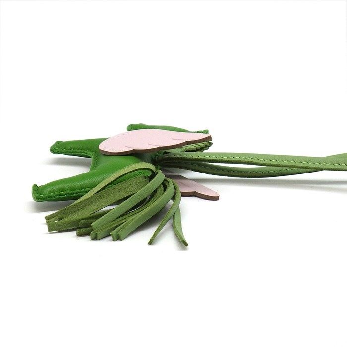 HERMES Rodeo Pegasus PM Bag Charm - 2024 Edition in Veil Yucca