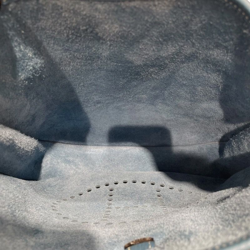 HERMES Evelyne II Blue Jean Togo Leather Shoulder Bag - Exquisite Craftsmanship