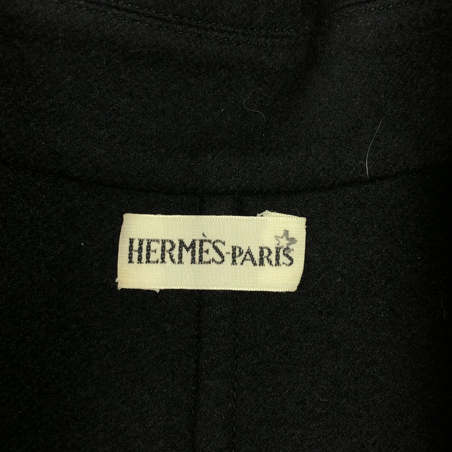 HERMES Black Cashmere Coat - Timeless Elegance