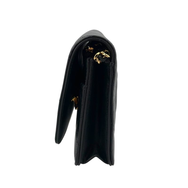 CHANEL Chain Wallet AP0250 - Black Lambskin with Gold Hardware