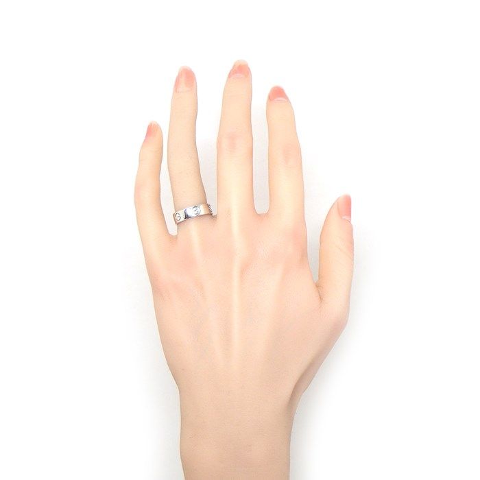 Cartier Love Ring Classic Model MM in K18 White Gold - Size 11.5
