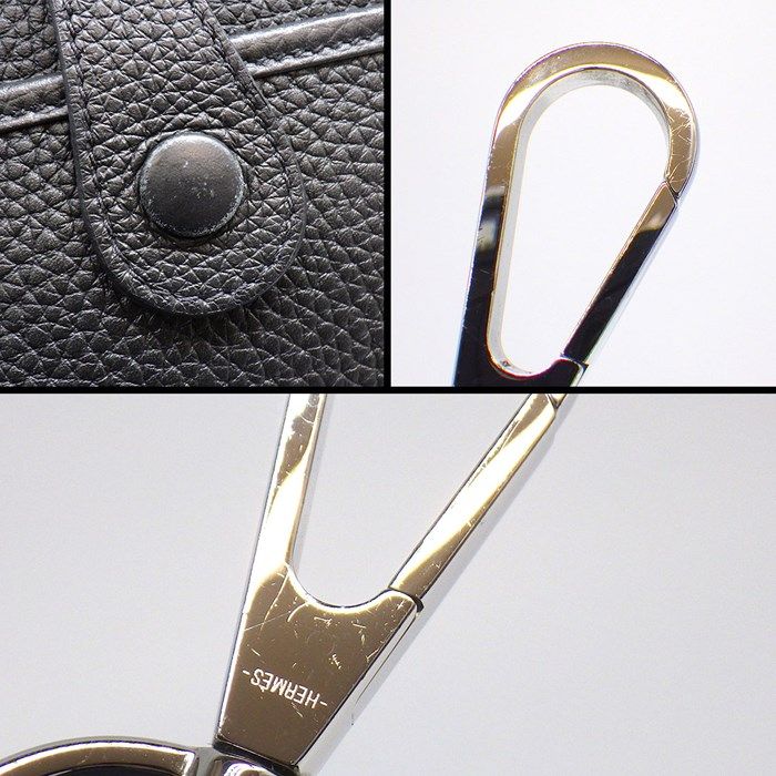 HERMES Evelyne III PM Black Togo Leather Shoulder Bag 2022
