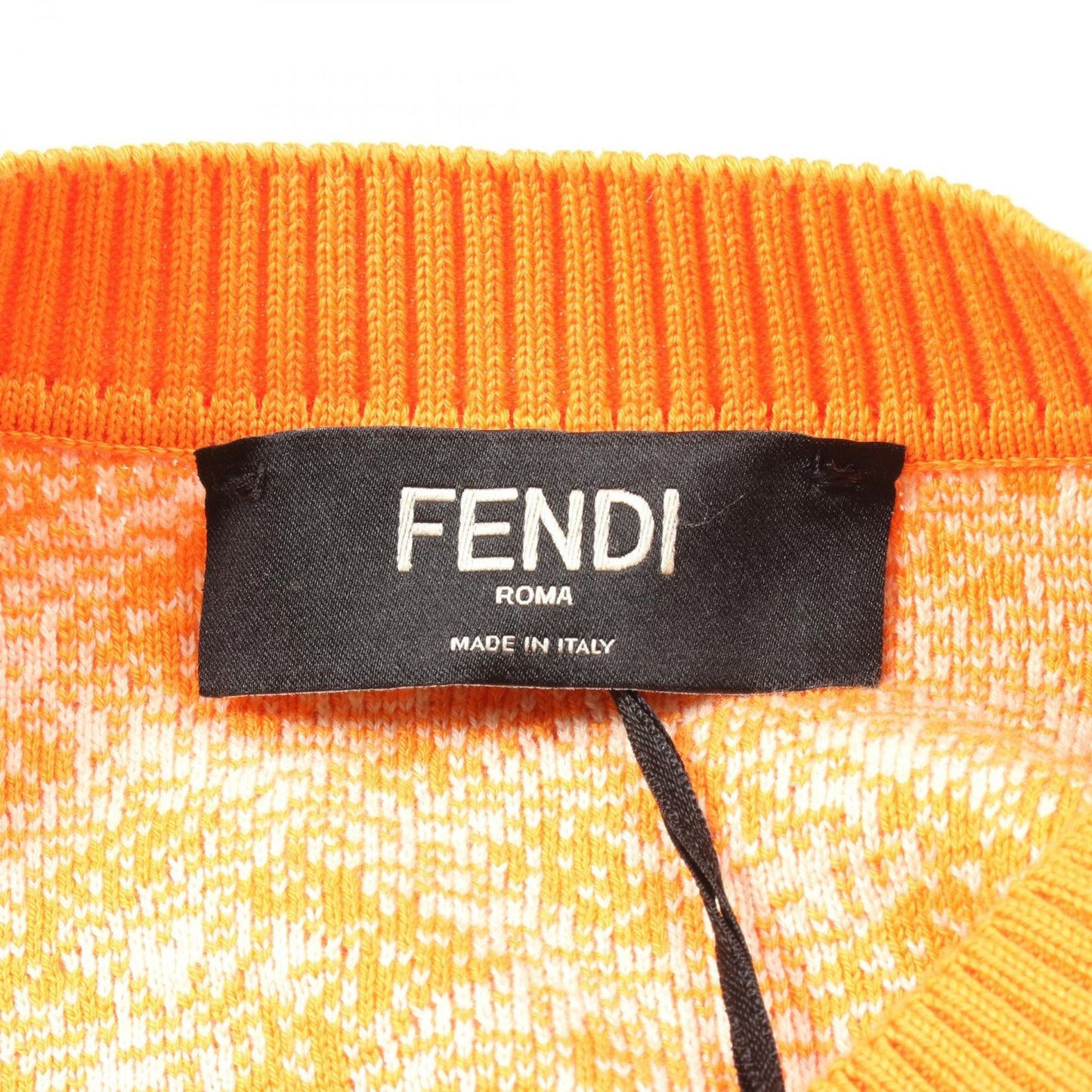 FENDI FF Logo Knit Sweater in Orange - Unworn Luxury Fashion