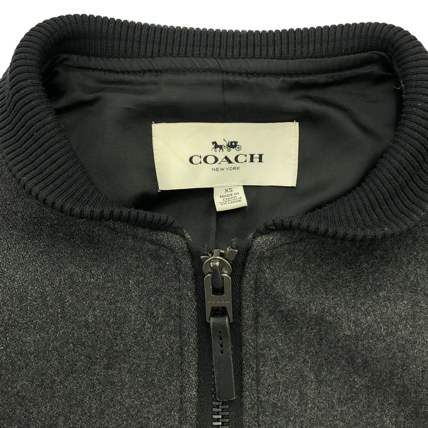 COACH Wool Varsity Jacket in Gray - Exclusive Vintage Find