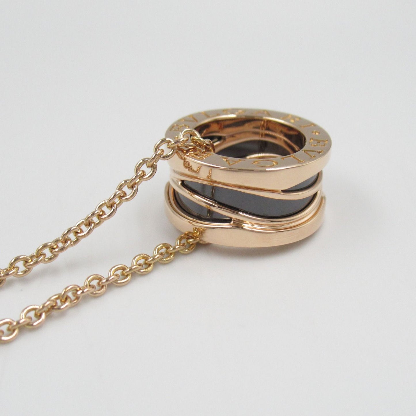 BVLGARI B-zero1 Ceramic Necklace in K18 Pink Gold