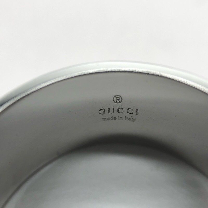 GUCCI Icon Wide Ring in K18 White Gold - Exclusive Luxury Jewelry