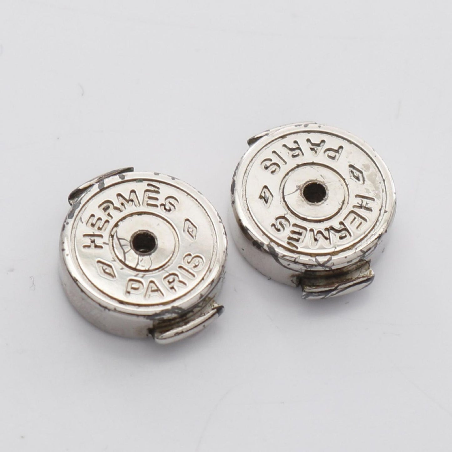 HERMES Grand Loop Earrings in Gold-Plated Leather - Timeless Elegance