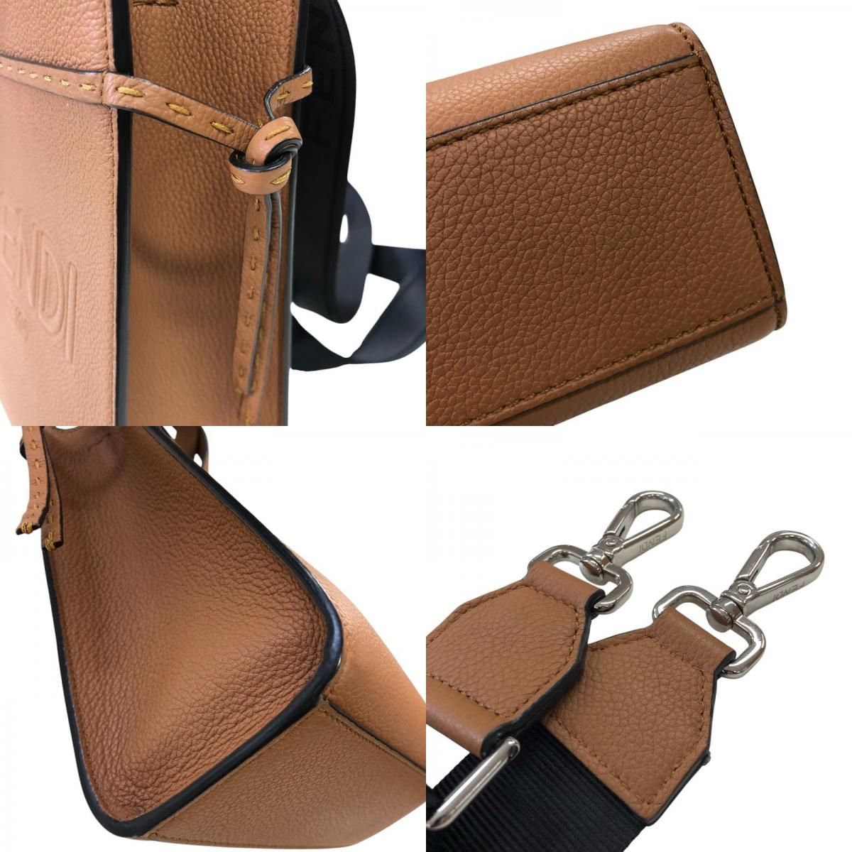 Fendi Go-To Shopper Small 2Way Shoulder Bag in Brown Calf Leather