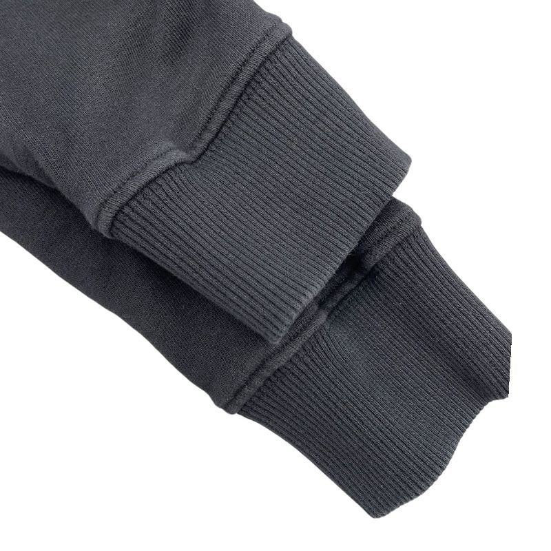 SAINT LAURENT Logo Hoodie in Black Cotton - Size M