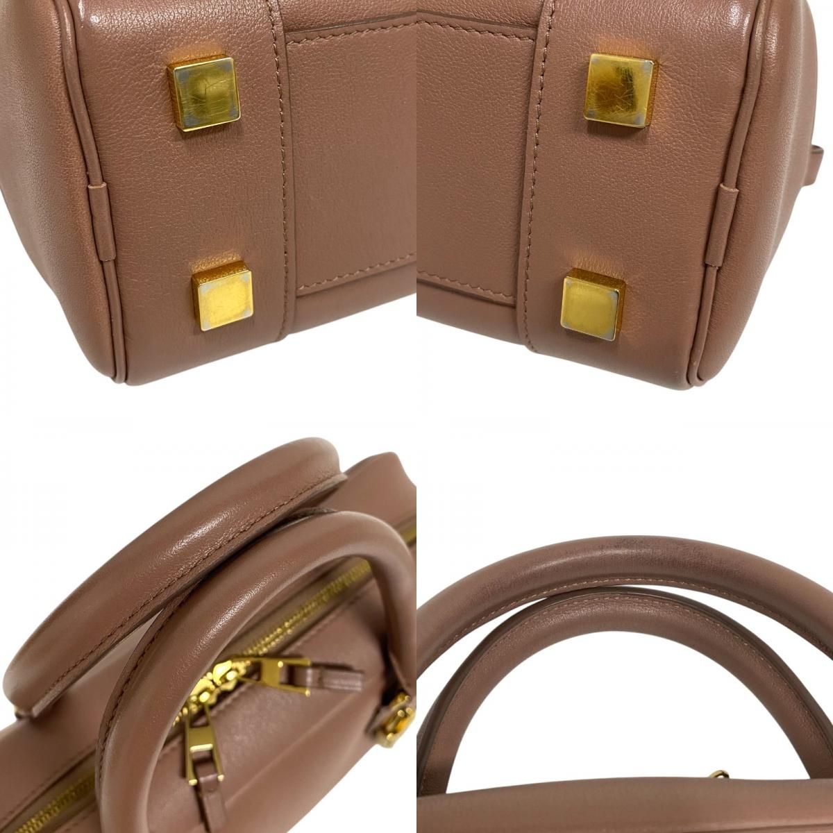 LOEWE Amazona 23 Pink Beige Nappa Leather Handbag with Gold Hardware