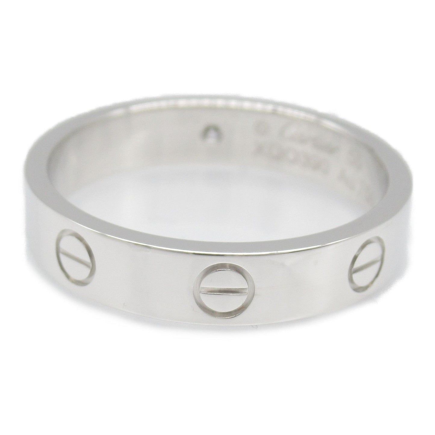 CARTIER Mini Love Ring 1PD in 18K White Gold with Diamonds