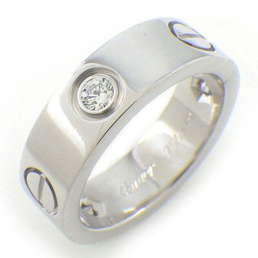 Cartier Love Ring Classic Model with Diamonds in 18K White Gold