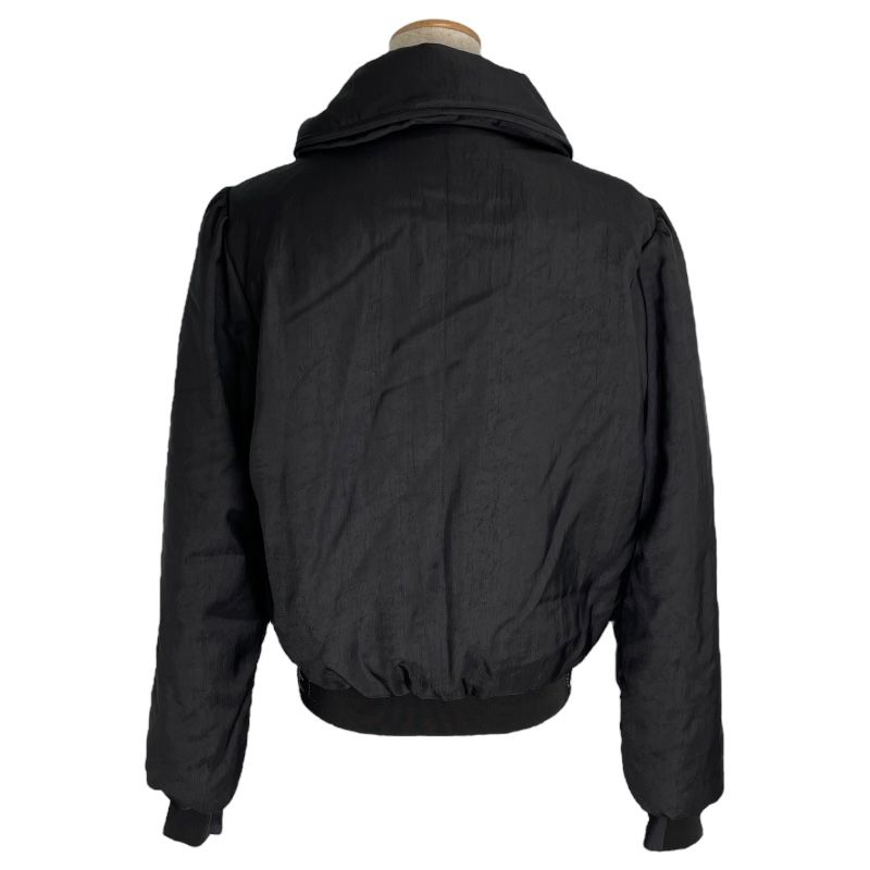 CHANEL Rhinestone Logo Puff Jacket - Black, Size 36