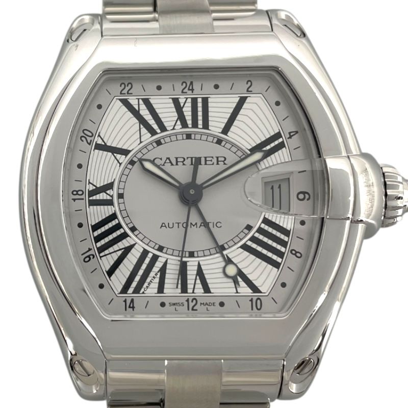 Cartier Roadster GMT XL W62032X6 Silver Automatic Men's Watch
