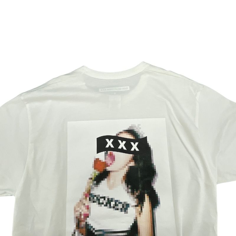 GOD SELECTION XXX Mosaic Print T-Shirt - White Cotton for Men
