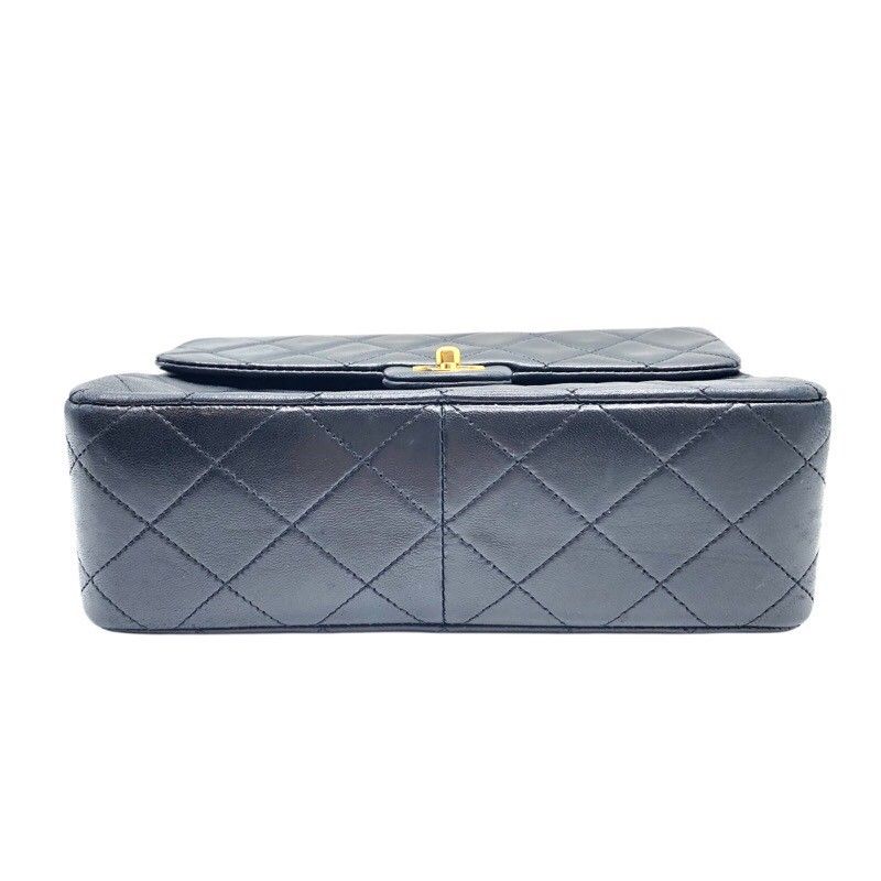 CHANEL Matelassé Chain Shoulder Bag in Black with Gold Hardware