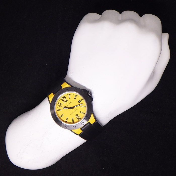 BVLGARI Diagono DG41SMCVD Automatic Watch with Yellow Dial