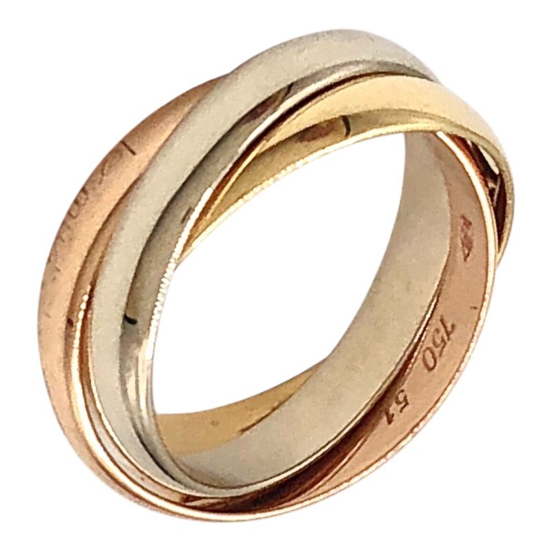 Cartier Trinity Ring in K18WG/K18PG/K18YG - A Timeless Masterpiece