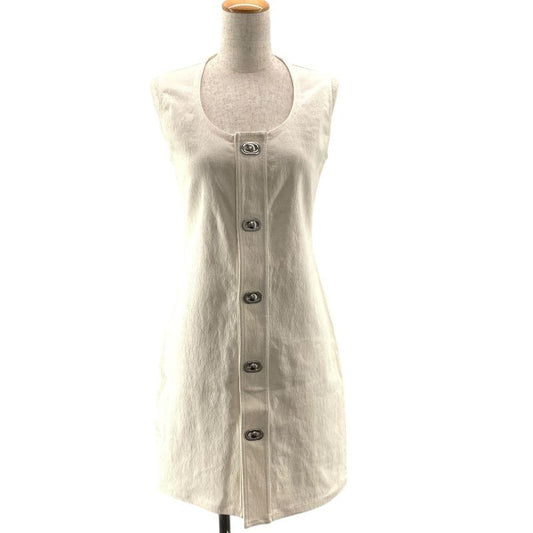 Bottega Veneta Turn Lock Linen Dress in Ivory - Size 36