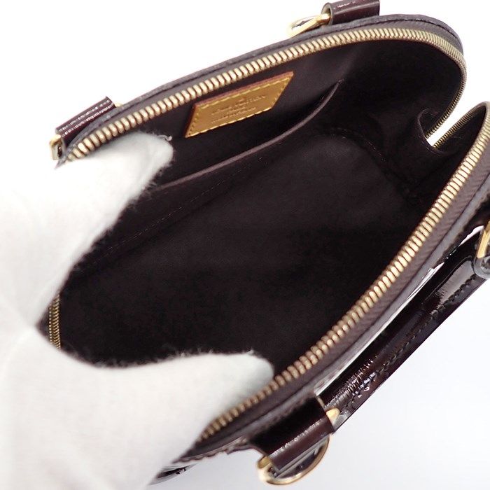 Louis Vuitton Alma BB Amarante Monogram Vernis Handbag