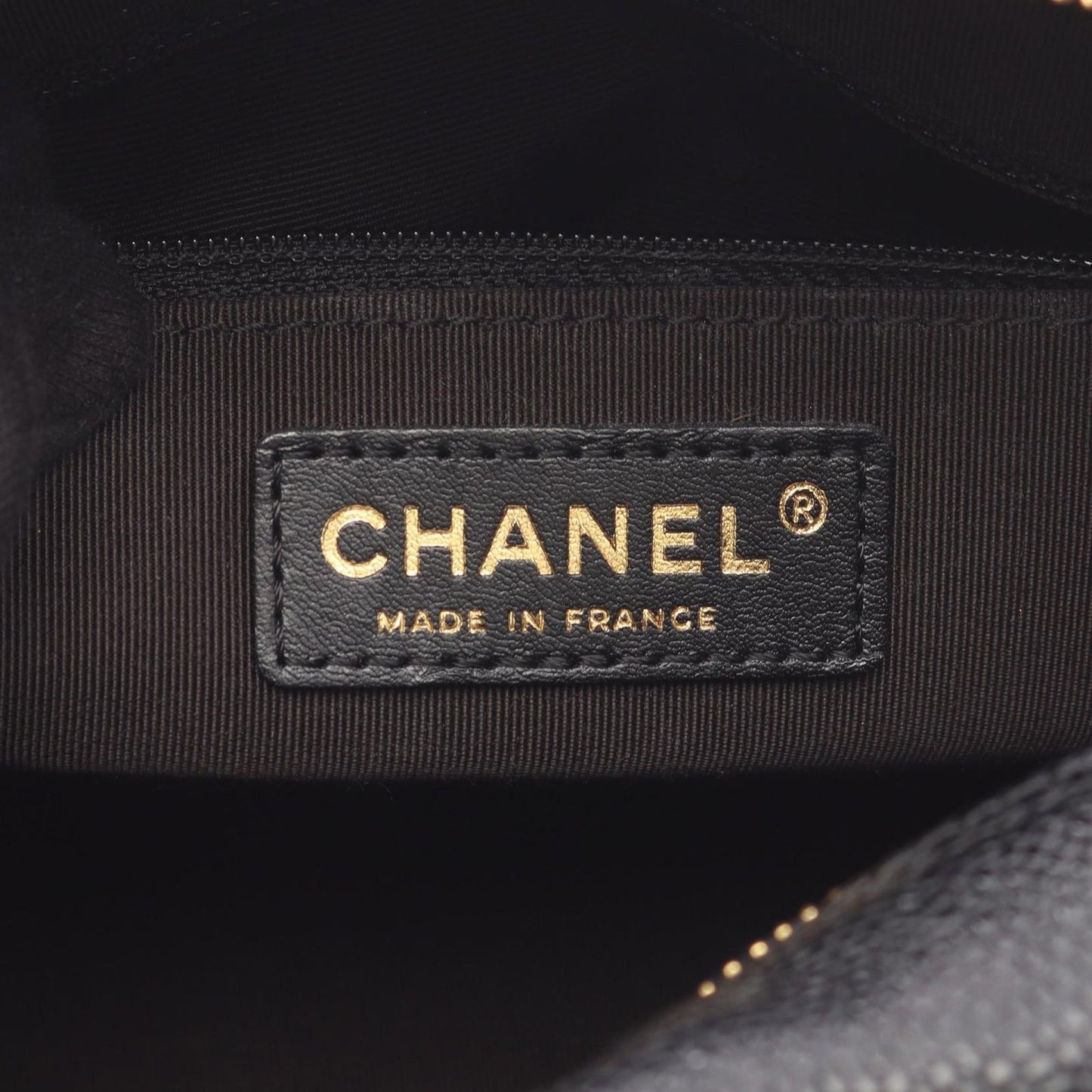 CHANEL Matelassé Mini Boston Bag in Black Leather - Timeless Elegance