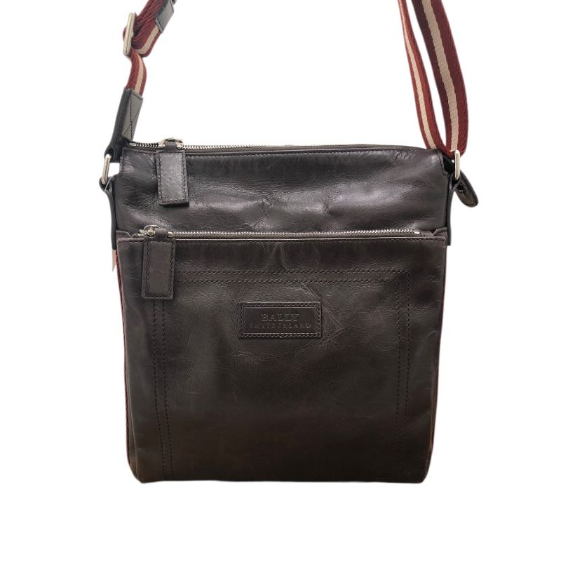 BALLY Brown Leather Shoulder Bag for Men - Timeless Elegance