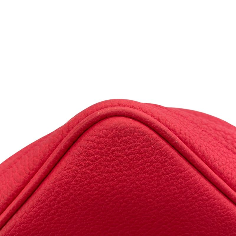 HERMES Garden Party PM Bougainvillea Handbag with Silver Hardware