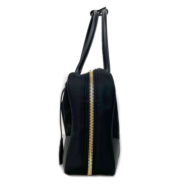 PRADA Re-Edition 1978 Large Tote Bag in Black Nylon & Saffiano Leather
