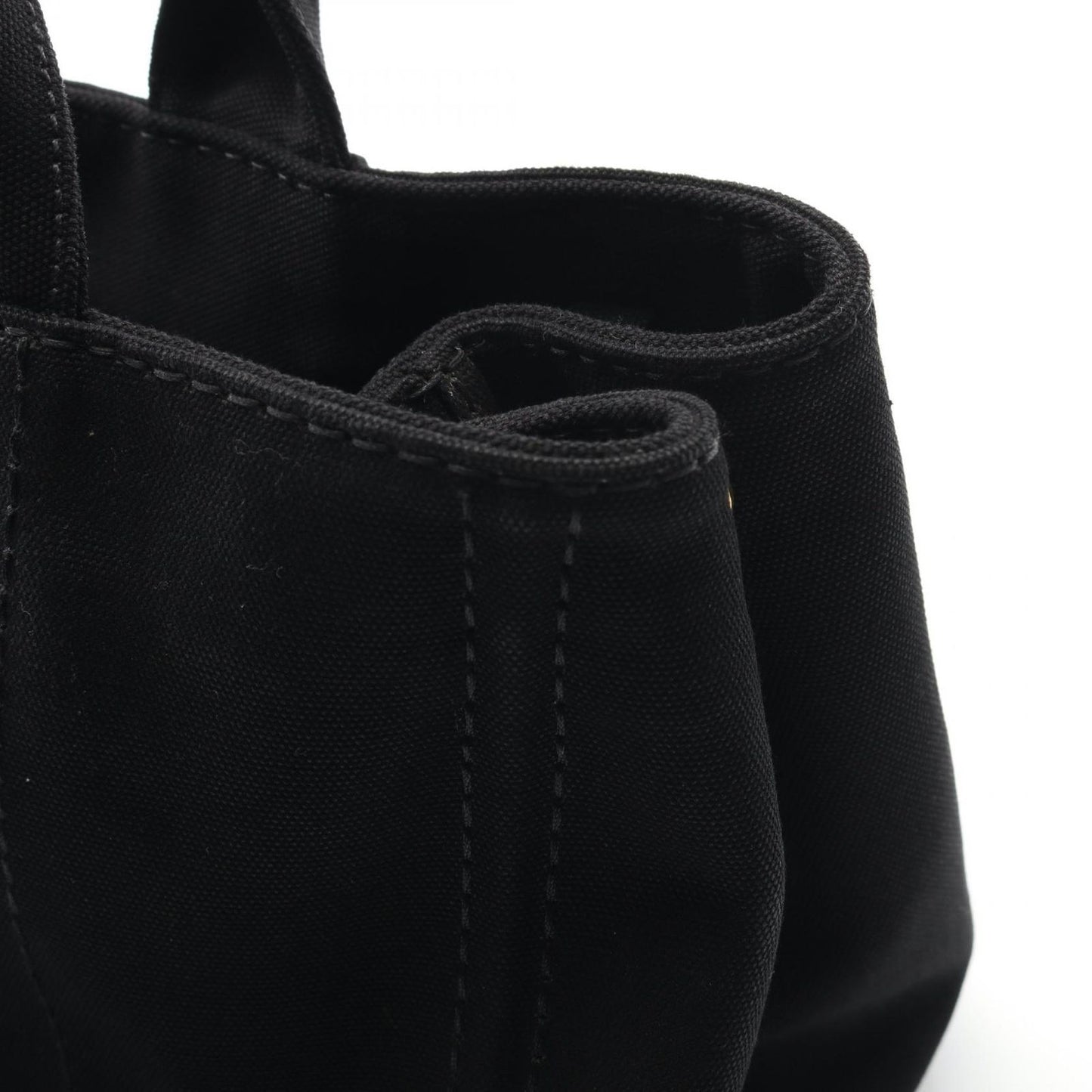 PRADA CANAPA Tote Bag in Black Canvas - Timeless Elegance