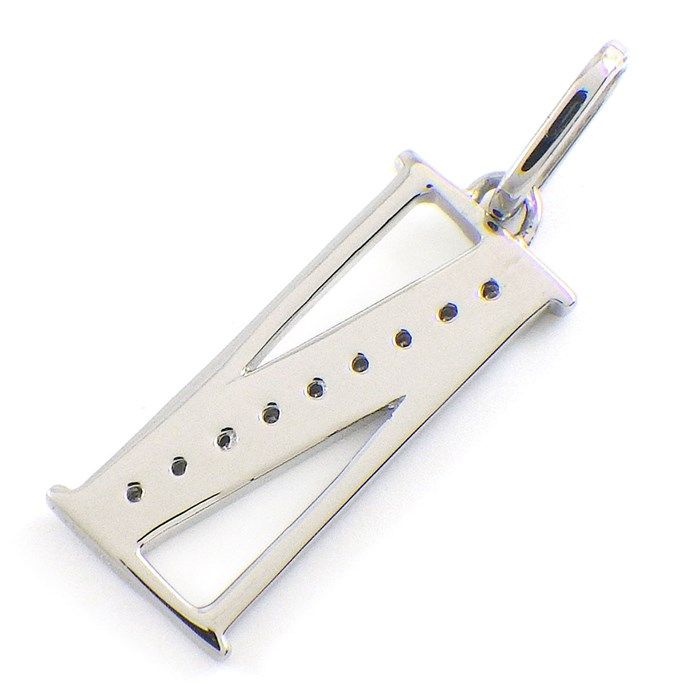 Exquisite Diamond Initial N Pendant in Platinum - 0.11ct