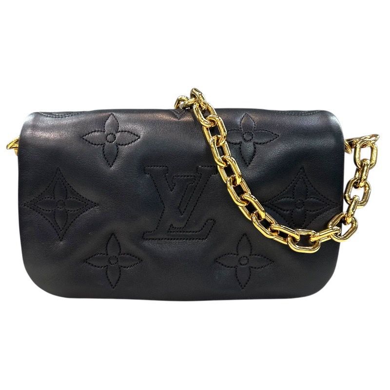 Louis Vuitton Wallet-On-Strap M81398 in Black Bubblegram