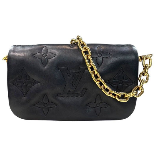 Louis Vuitton Wallet-On-Strap M81398 in Black Bubblegram