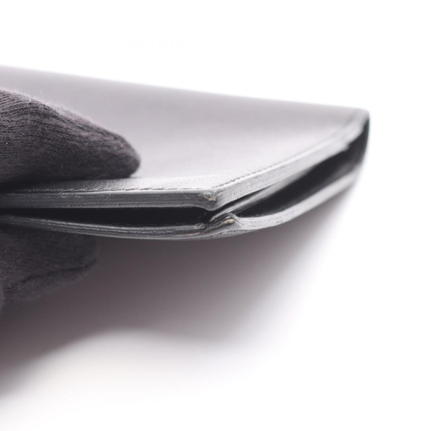 HERMES Citizen Twill Long Silk-In Folding Wallet - Black