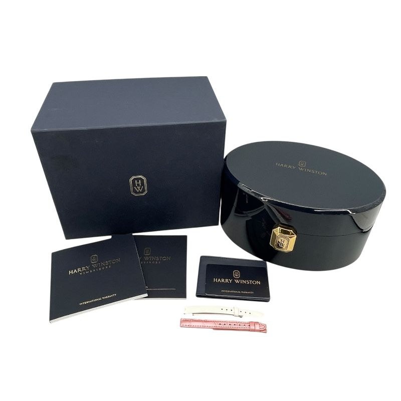 HARRY WINSTON Avenue C Mini Quartz Watch in K18PG - Exquisite Silver Elegance