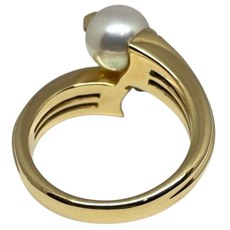 BVLGARI Passodoppio Ring 750 with Pearl and Diamond