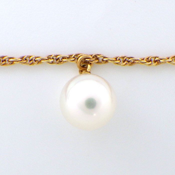 MIKIMOTO 7.5mm Pearl Bracelet in K18 Yellow Gold - Exquisite Craftsmanship