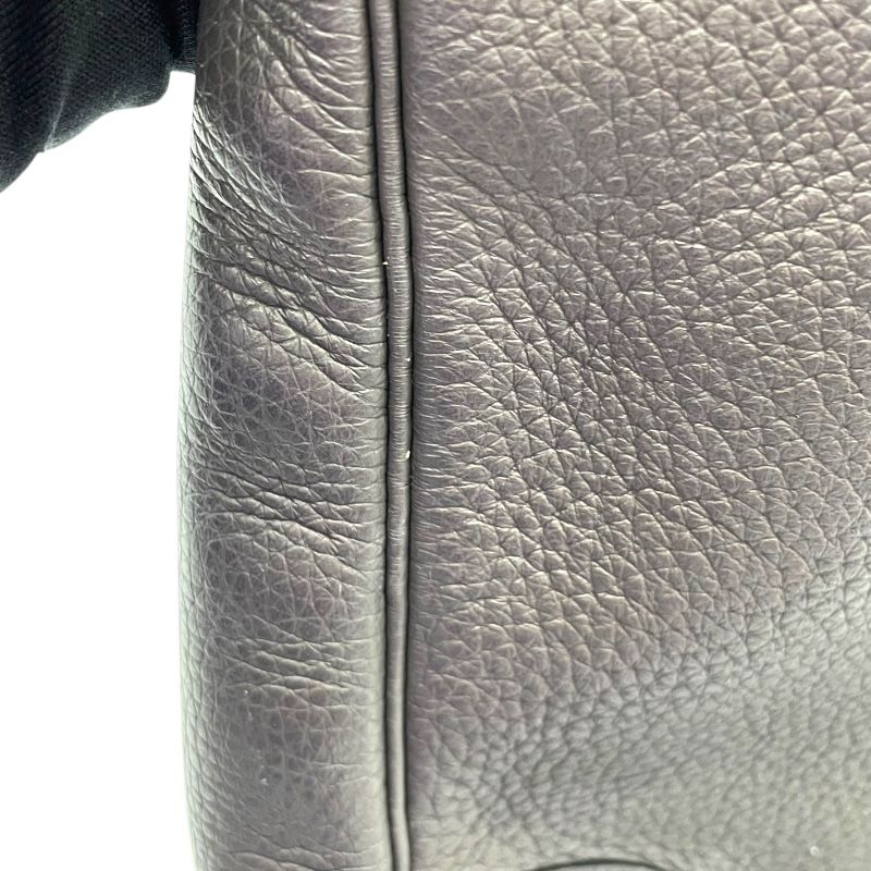 HERMES Trim 35 Handbag in Graphite with Silver Hardware