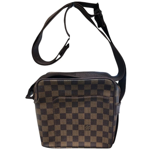 Louis Vuitton Olaf PM Brown PVC Coated Canvas Shoulder Bag