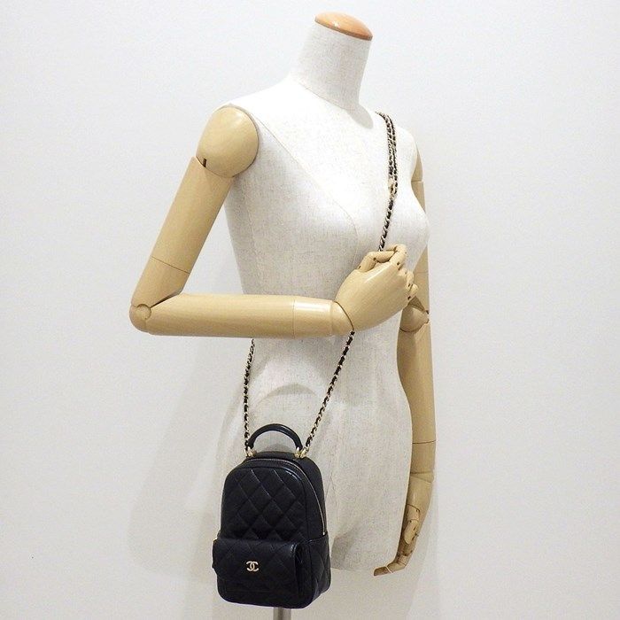 Chanel Timeless Classic Mini Backpack in Black Shiny Caviar Leather