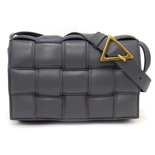 Bottega Veneta Padded Cassette Shoulder Bag in Thunder Gray