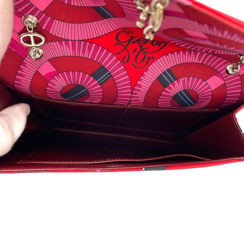 HERMES Chain Shoulder Bag in Silk with Silver Hardware - 2010 Edition