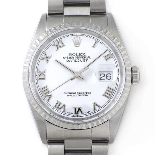 Rolex Datejust 16220 - 2000, Roman Index, White Dial, Jubilee Bracelet