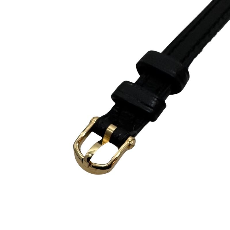 HERMES Faubourg FG1.186 White K18YG Leather Strap Quartz Ladies Watch