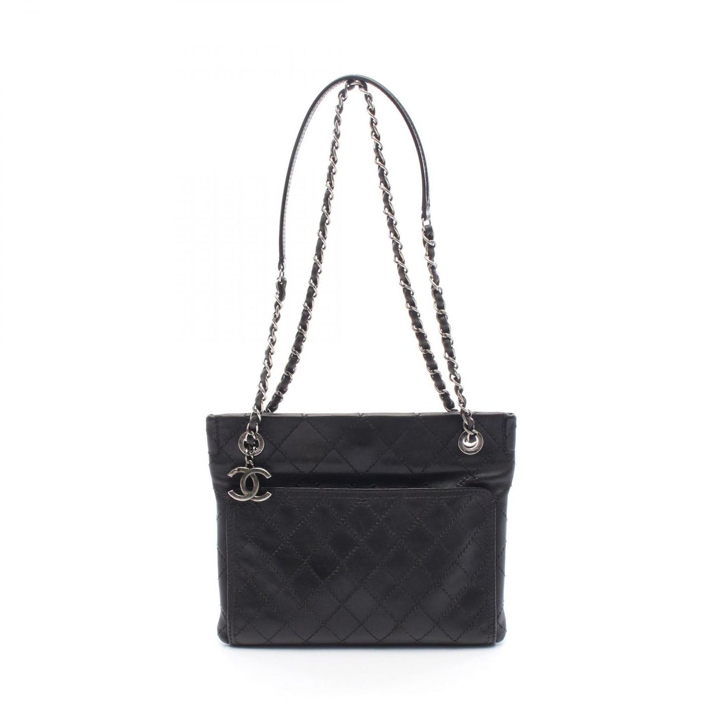 CHANEL Wild Stitch Black Leather Shoulder Bag - Timeless Elegance