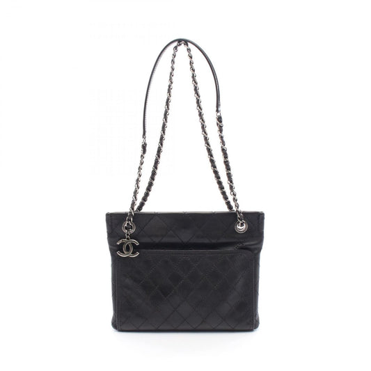 CHANEL Wild Stitch Black Leather Shoulder Bag - Timeless Elegance
