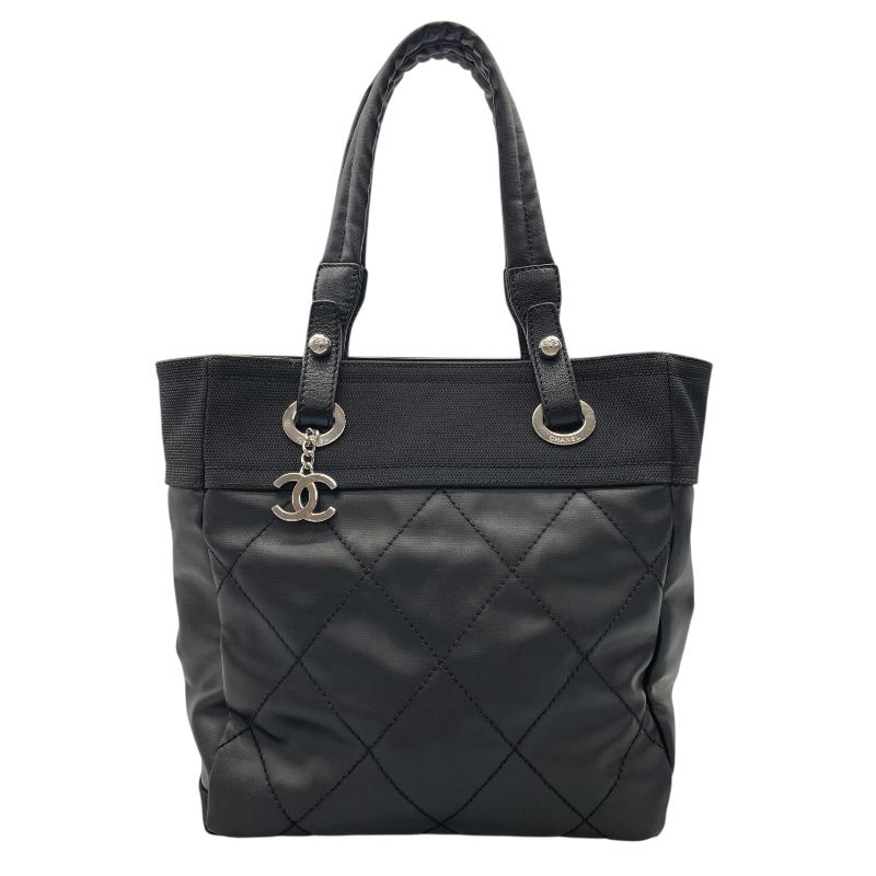 CHANEL Paris Biarritz Tote PM A34208 - Black & Silver Hardware
