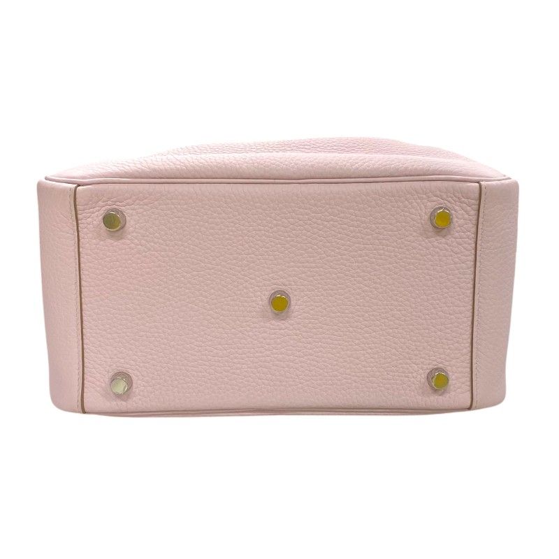 HERMES Lindy 26 Verso Handbag in Mauve Pale & Nat with Silver Hardware